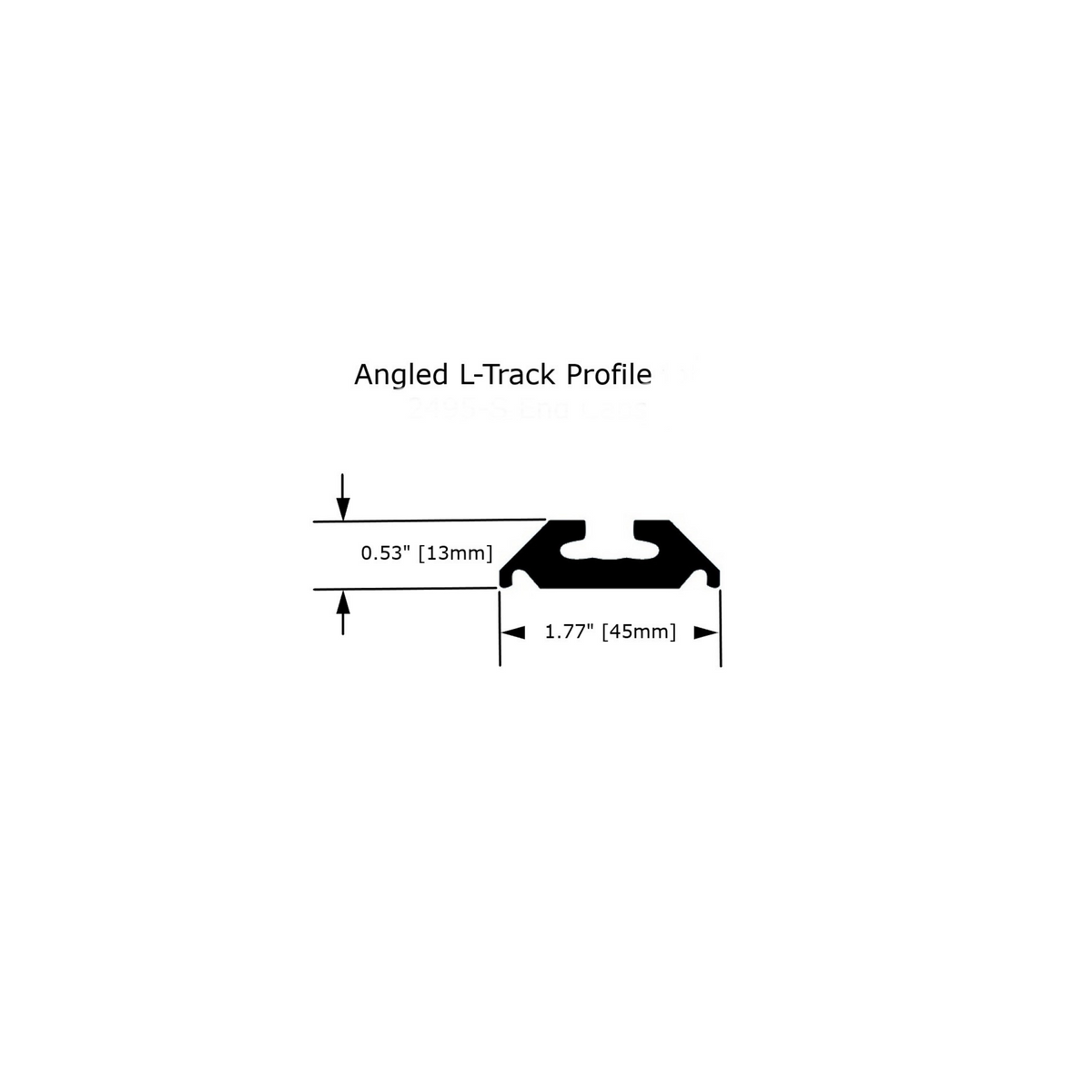 Moto Track Angled Aluminium L-Track (Airline Track)