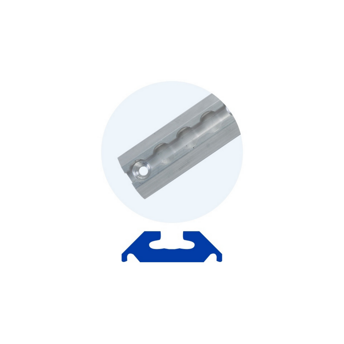 Moto Track Angled Aluminium L-Track (Airline Track)